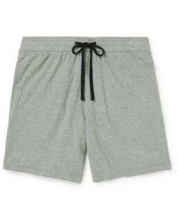 James Perse - Straight-Leg Garment-Dyed Cotton-Jersey Drawstring Shorts - Lyst
