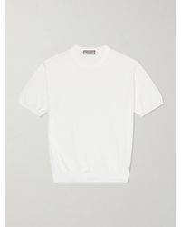 Canali - Knitted Cotton T-Shirt - Lyst