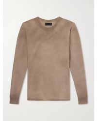 Les Tien - Thermal Slim-Fit Cotton-Blend Piqué T-Shirt - Lyst
