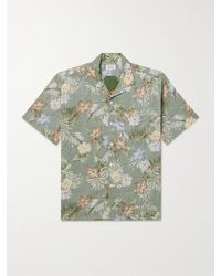 Hartford - Hemd aus Baumwoll-Voile mit Print und wandelbarem Kragen - Lyst