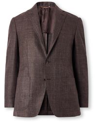 Canali - Kei Unstructured Wool, Silk And Linen-Blend Blazer - Lyst