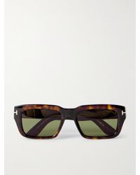 Tom Ford - Icon Rectangular-frame Tortoiseshell Acetate Sunglasses - Lyst