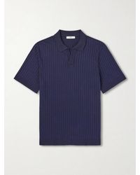 MR P. - Organic Cotton Jacquard Polo Shirt - Lyst