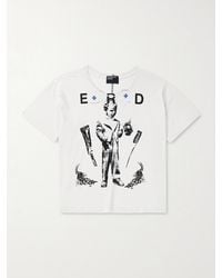 Enfants Riches Deprimes - Printed Distressed Cotton-Jersey T-Shirt - Lyst