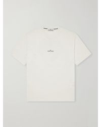 Stone Island - Logo-Print Garment-Dyed Cotton-Jersey T-Shirt - Lyst