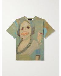 Simone Rocha - Lady With A Bird T-Shirt aus Baumwoll-Jersey mit Print - Lyst