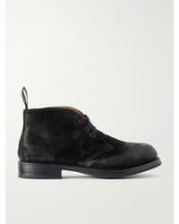 Grenson - Rory Burnished-Suede Lace-Up Boots - Lyst