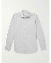 Slowear - Glanshirt Slim-Fit Spread-Collar Striped Cotton Oxford Shirt - Lyst