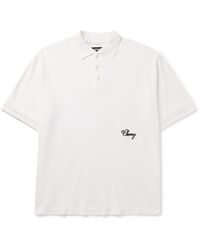 CHERRY LA - Logo-embroidered Washed Cotton-piqué Polo Shirt - Lyst