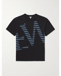 Loewe - Logo-Appliquéd Striped Cotton-Jersey T-Shirt - Lyst