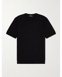 J. Mueser - Knitted Linen And Cotton-blend T-shirt - Lyst