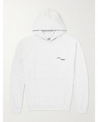 A.P.C. - Fragment Logo-Print Cotton-Jersey Hoodie - Lyst