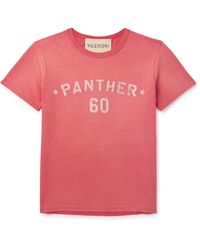 Valentino Garavani - Chez Logo-Appliquéd Printed Cotton-Jersey T-Shirt - Lyst