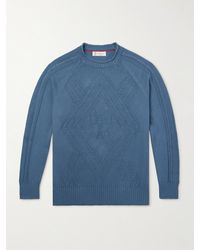 Brunello Cucinelli - Pullover aus Baumwolle mit Argyle-Muster - Lyst