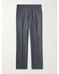 Ami Paris - Virgin Wool-Flannel Straight-Leg Drawstring Trousers - Lyst