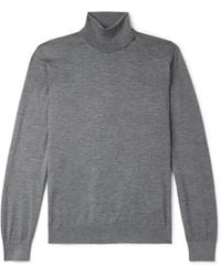 ZEGNA - Cashmere And Silk-blend Rollneck Sweater - Lyst