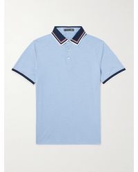 MR P. - G/fore Golf Striped Logo-appliquéd Piqué Polo Shirt - Lyst