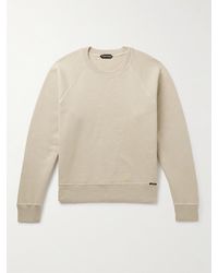 Tom Ford - Schmal geschnittenes Sweatshirt aus Baumwoll-Jersey in Stückfärbung - Lyst