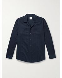 Paul Smith - Convertible-Collar Herringbone Cotton And Lyocell-Blend Shirt - Lyst