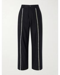 Kartik Research - Rabari Sultan Straight-leg Embroidered Cotton Trousers - Lyst
