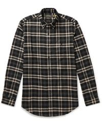 Polo Ralph Lauren - Button-Down Collar Checked Cotton-Blend Flannel Shirt - Lyst