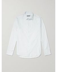 Canali - Herringbone Cotton Shirt - Lyst