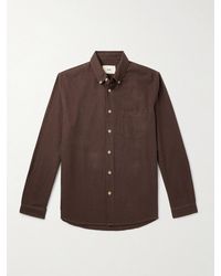 Folk - Hemd aus Baumwollflanell mit Button-Down-Kragen - Lyst