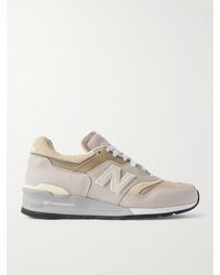 New Balance - Mius 997 Rubber-trimmed Suede And Mesh Sneakers - Lyst