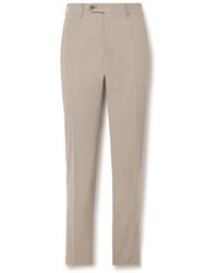 Canali - Slim-fit Brushed Cotton-blend Twill Suit Trousers - Lyst