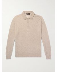 Loro Piana - Camino Pullover aus einer gebürsteten Kaschmir-Seidenmischung mit Polokragen - Lyst