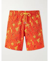 Vilebrequin - Mistral Embroidered Straight-Leg Swim Shorts - Lyst