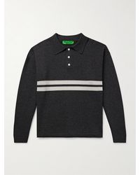 Small Talk - Crochet-Trimmed Merino Wool And Cotton-Blend Polo Shirt - Lyst