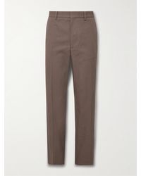 Acne Studios - Ayonne Straight-leg Cotton-blend Twill Trousers - Lyst