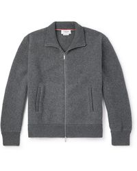 Thom Browne - Wool-Fleece Zip-Up Jacket - Lyst