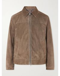 Brioni - Suede Blouson Jacket - Lyst
