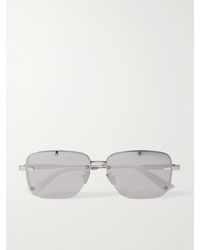Dior - Neodior S4U Rectangle-Frame Gunmetal-Tone Sunglasses - Lyst