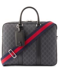 Gucci - Leather-Trimmed Monogrammed Supreme Coated-Canvas Briefcase - Lyst