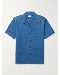 Hartford - Phil Camp-collar Cotton-seersucker Shirt - Lyst