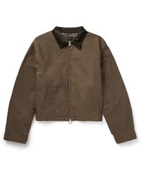 Kapital - Drizzler Cropped Corduroy-Trimmed Oiled-Cotton Jacket - Lyst