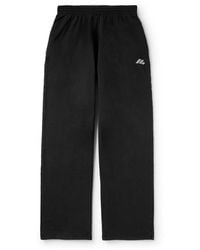 Balenciaga - Wide-leg Logo-print Cotton-jersey Sweatpants - Lyst