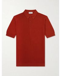 John Smedley - Roth Sea Island Cotton Polo Shirt - Lyst