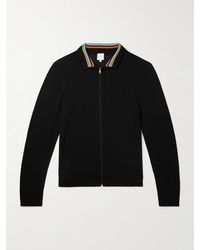 Paul Smith - Merino Wool Zip-up Cardigan - Lyst