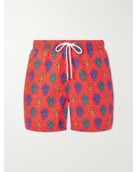 Drake's - Straight-leg Mid-length Printed Swim Shorts - Lyst