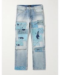 Amiri - Carpenter Straight-Leg Distressed Patchwork Panelled Jeans - Lyst
