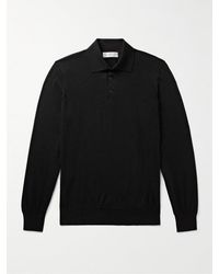 Brunello Cucinelli - Virgin Wool And Cashmere-blend Polo Sweater - Lyst