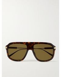 Gucci - Aviator-style Tortoiseshell Acetate And Gold-tone Sunglasses - Lyst