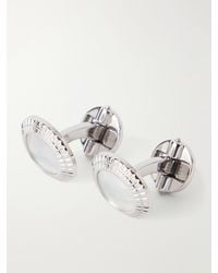 dunhill - Hobnail Coin Mother-Of-Pearl And Sterling Cufflinks - Lyst