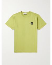 Stone Island - Logo-Appliquéd Garment-Dyed Cotton-Jersey T-Shirt - Lyst