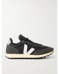 Veja - Rio Branco Leather-trimmed Alveomesh And Suede Sneakers - Lyst