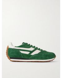 Tom Ford - Mick Leather-Trimmed Suede Sneakers - Lyst